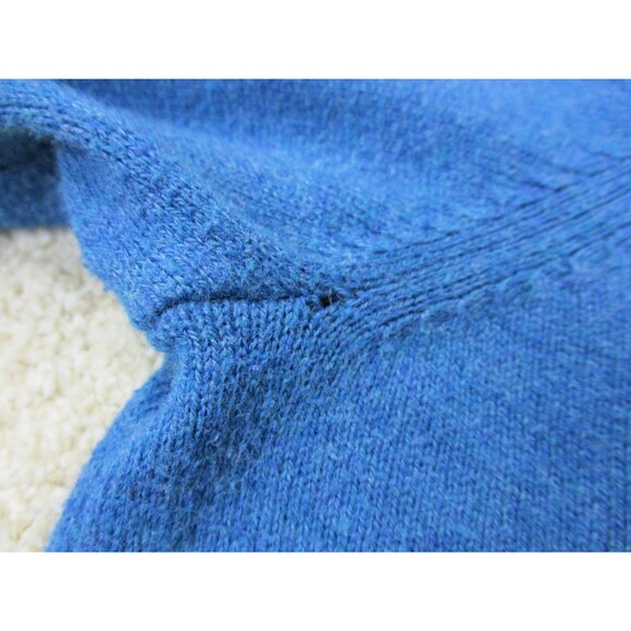 LL Bean Sweater Mens Extra Large XL Blue Pullover 1/4 Zip Sweatshirt Casual - Picture 7 of 11
